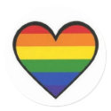 "Rainbow Pride Heart" 3" Stickers (Sheet of 6) by stkncb29 "Rainbow Pride Heart" 3" Stickers (Sheet of 6)