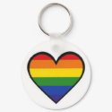 "Rainbow Pride Heart" Key Chain keychains