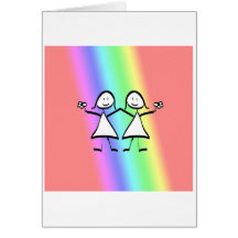 Rainbow Pride Lesbian Brides Greeting Cards