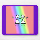 standard_mousepad - Rainbow pride lesbian wedding favors and giftware that can be personalized with the two brides names or wedding date.