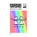 Rainbow Pride Lesbian Brides stamp