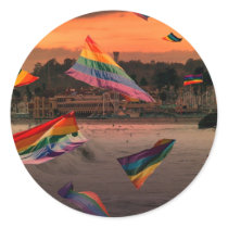 Rainbow Pride Over Santa Cruz stickers