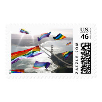 Rainbow Pride Over the Marin Headlands postage by markthaler Rainbow Pride Over the Marin Headlands postage
