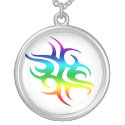 Rainbow Pride Tattoo Necklace necklace