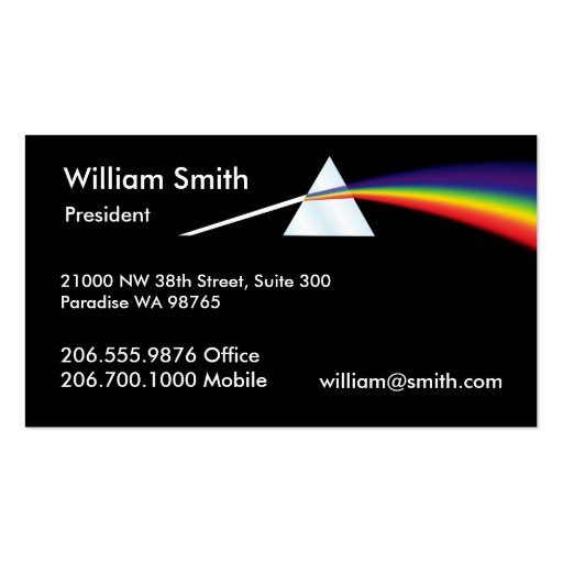 Rainbow Prism Business Card