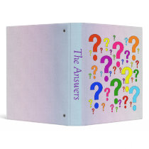 Rainbow Question Marks Binder