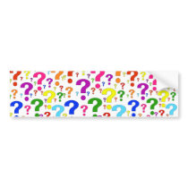 Rainbow Question Marks bumper stickers by orsobear Rainbow Question Marks bumper stickers