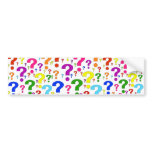 Rainbow Question Marks Bumper Stickers