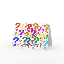 Rainbow Question Marks Card