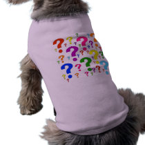 Rainbow Question Marks pet clothing by orsobear Rainbow Question Marks pet clothing