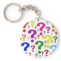 Rainbow Question Marks Key Chains