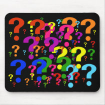Rainbow Question Marks Mouse Mats