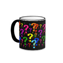 Rainbow Question Marks Coffee Mugs