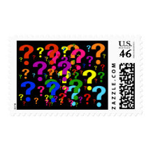 Rainbow Question Marks Postage Stamps