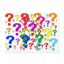 Rainbow Question Marks Post Cards
