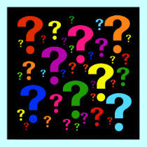 Rainbow Question Marks posters