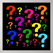 Rainbow Question Marks Print