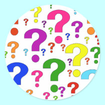 Rainbow Question Marks stickers