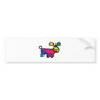 Rainbow Rabbit Bumper Sticker