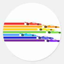 Rainbow Racers Sticker