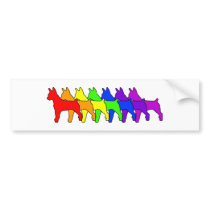 Rainbow Rat Terrier bumper stickers