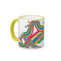 rainbow rave yellow coffee cup mugs by dannyglix rainbow rave yellow coffee cup mugs