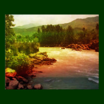 Rainbow Reflections over Himalayan River posters by doonagiri Rainbow Reflections over Himalayan River posters