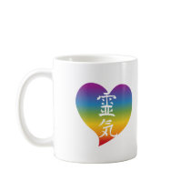 Rainbow Reiki Heart Coffee Mug