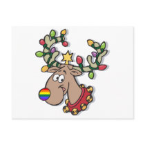 Rainbow Reindeer postcards by gayworld Rainbow Reindeer postcards