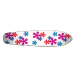 Rainbow Retro Flowers Skateboard