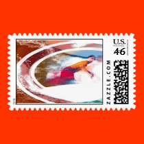 Rainbow Rider Surf Stamp