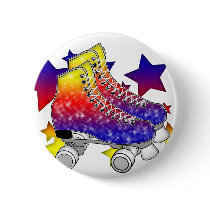 Rainbow Rollerskates Pins