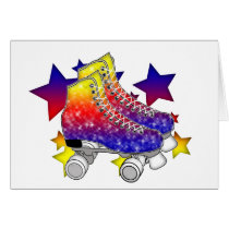 Rainbow Rollerskates Cards