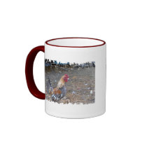 Rainbow Rooster mugs by eelkat Rainbow Rooster mugs