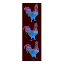 Rainbow Roosters Bookmard Business Card Template