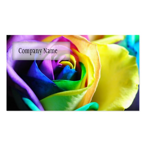 Rainbow Rose 11 Business Card Template (back side)