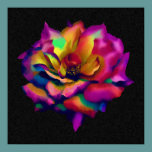 Rainbow Rose Blossom Poster (from $10.45) posters