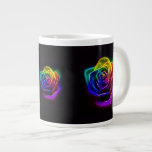 Rainbow Rose Fractal Jumbo Mug