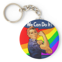 Rainbow Rosie Keychain