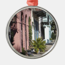 Rainbow Row Charleston SC Christmas Tree Ornament