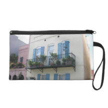 Rainbow Row Houses, Charleston SC Wristlet