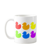 Rainbow Rubber Ducks Coffee Mug