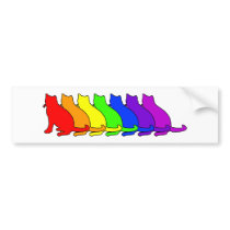 Rainbow Russian Blue bumper stickers