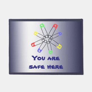 Rainbow SafetyPin Solidarity Red Blue Yellow Green