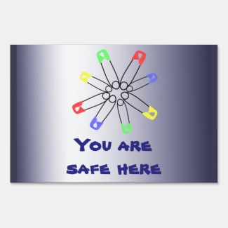 Rainbow SafetyPin Solidarity Red Blue Yellow Yard
