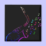 Rainbow saxophone Magnet magnets