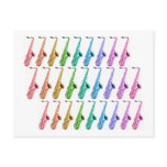 Rainbow Saxophones Postcard Rainbow Saxophones Postcard