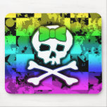 Rainbow Scene Skull mousepads