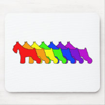 Rainbow Schnauzer Mouse Mats