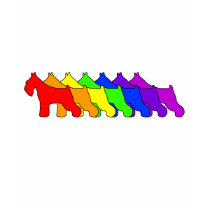 Rainbow Schnauzer t-shirts